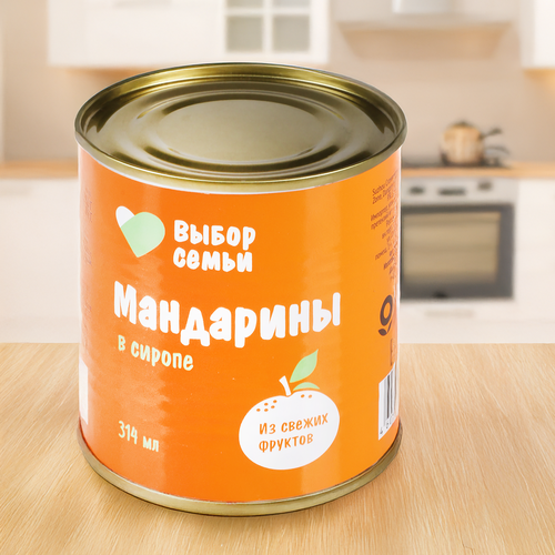 

Мандарины Выбор семьи в сиропе 314 мл