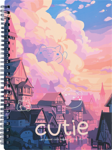 

Тетрадь Крок&Дилли Сutie на спирали А5, в клетку, 60 листов, Арт. L522041