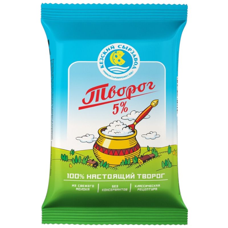 

Творог Кезский сырзавод 5% без змж 200 г
