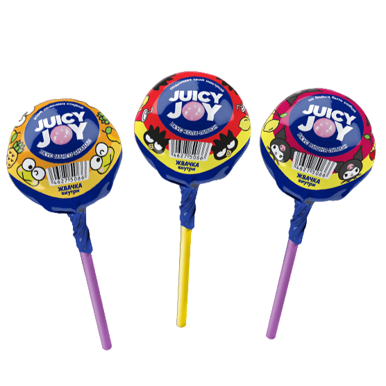 Карамель Juicy Joy с жевательной резинкой в ассортименте 1 шт 29 г