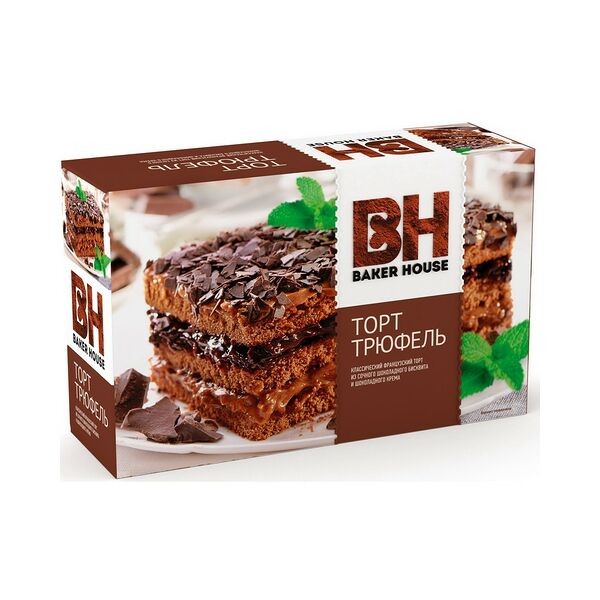 Торт бисквитный Трюфель Бэйкер Хаус вес 350г РОССИЯ