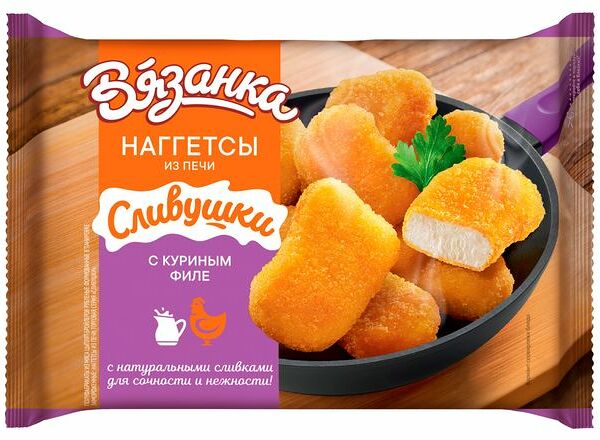 Наггетсы Вязанка Сливушки из печи с куриным филе 250 г