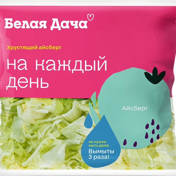 Салат свежий Белая дача Хрустящий айсберг, резаный 150 г
