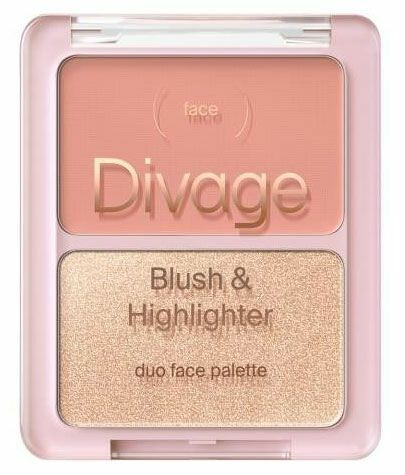 Палетка для лица Divage Duo Face Palette тон 01 Коралловый-золотистый 8 г