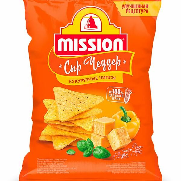 Чипсы кукурузные Mission со вкусом сыр Чеддер 150 г