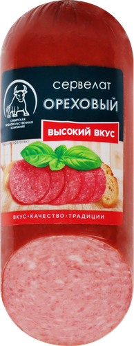 

Сервелат варено-копченый Высокий вкус Ореховый 250 г