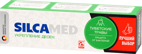 Зубная паста Silcamed укрепление десен Тибетские травы 130 г