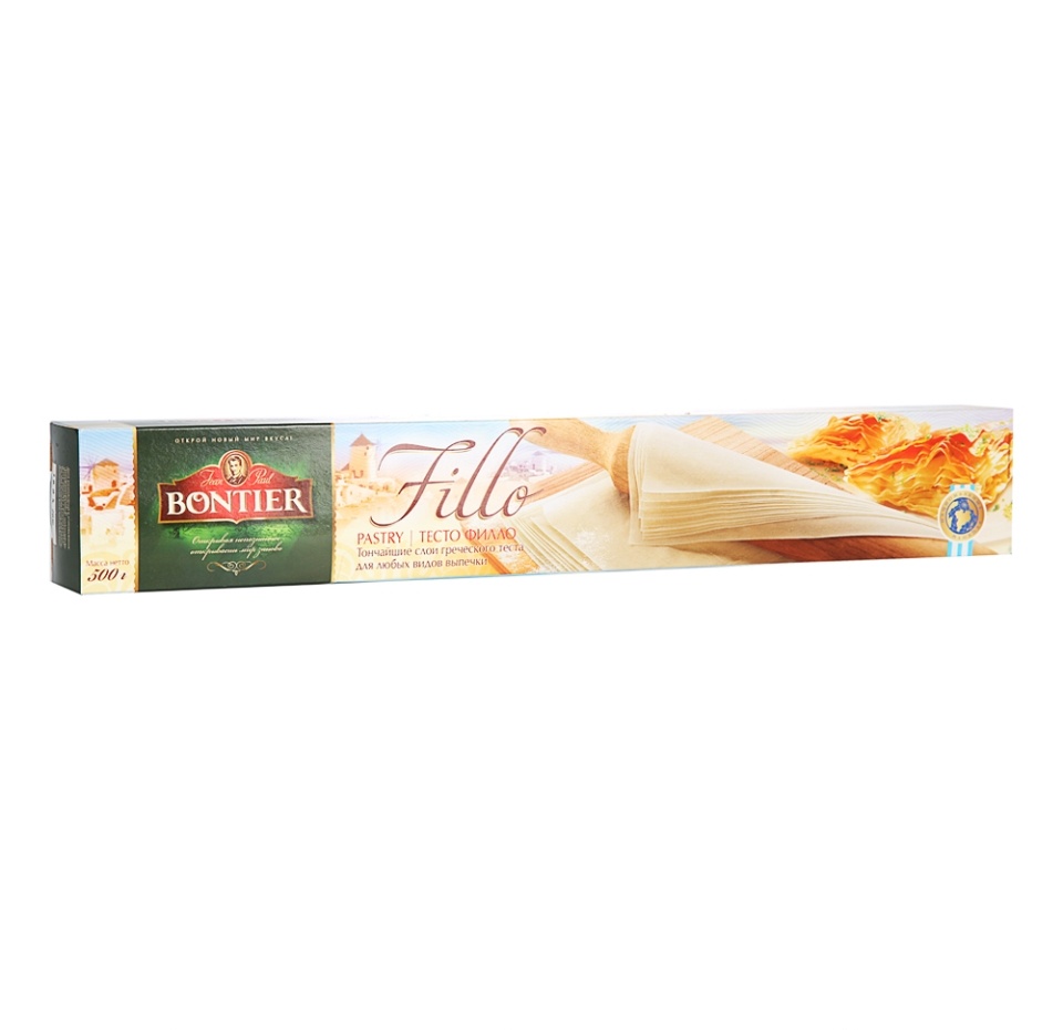 

Тесто Bontier Fillo Тончайшие слои греческого теста 500 г