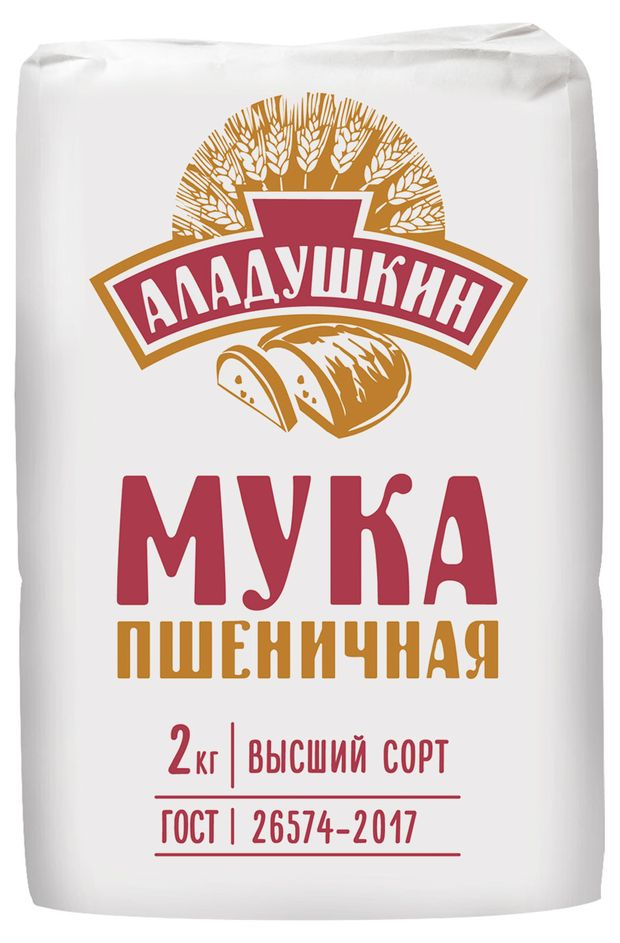 

Мука пшеничная Аладушкин высший сорт 2 кг