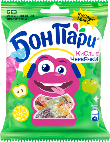 

Мармелад жевательный Бон Пари Кислые червячки 75 г