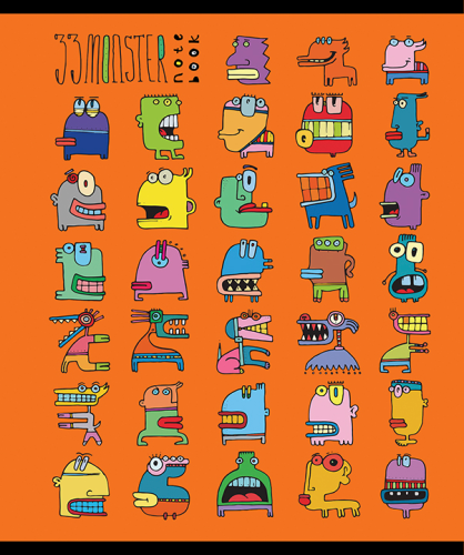 

Тетрадь ПЗБМ А5 на скрепке в клетку 48 листов 1 шт. дизайн в ассортименте