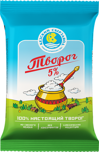 

Творог Кезский сырзавод 5% БЗМЖ 200 г