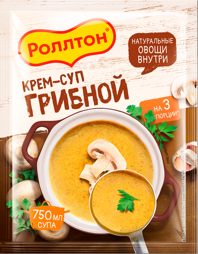 

Крем-суп Роллтон Грибной сухая смесь 50 г