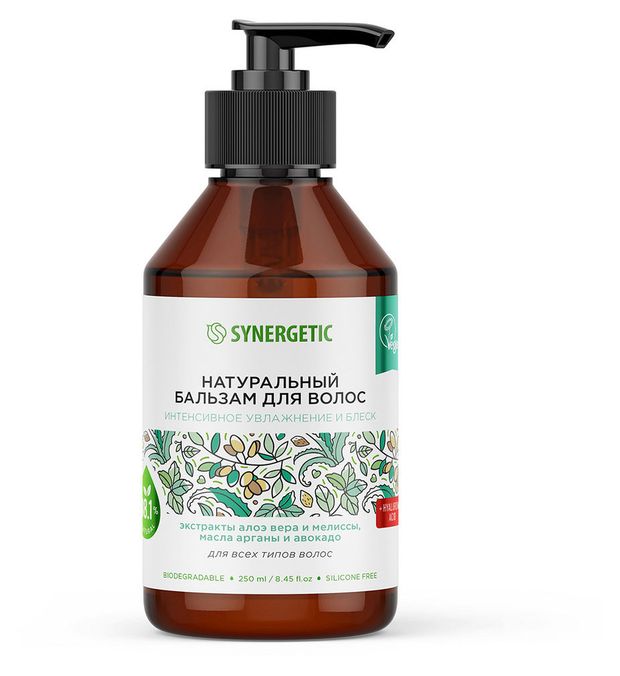 

Бальзам для волос Synergetic интенсивное увлажнение и блеск 250 мл