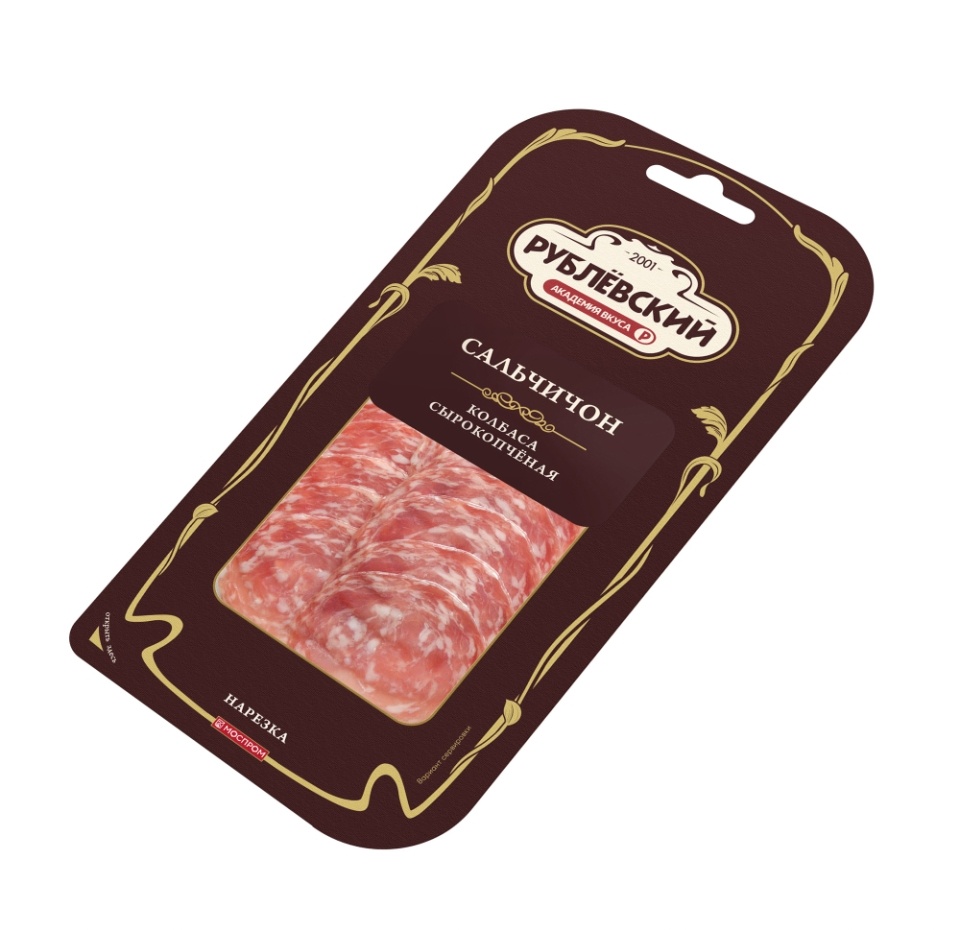 

Колбаса сырокопченая Рублевский Сальчичон нарезка 70 г
