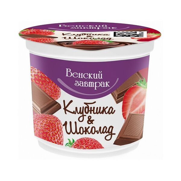 Десерт творожный Венский завтрак клубника-шоколад 4% 150г
