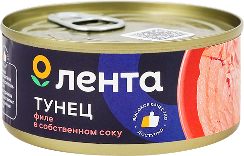 Тунец Лента филе в собственном соку 160 г