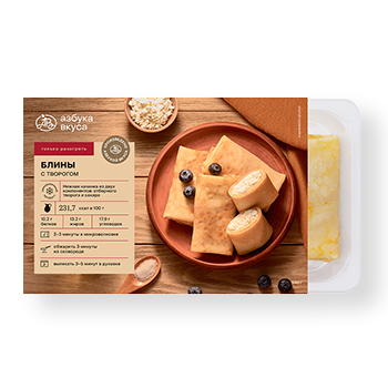 

Блины с творогом Азбука Вкуса замороженные 340 г