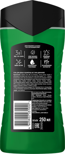 

Гель для душа и шампунь Axe Сила джунглей мужской, 250 мл