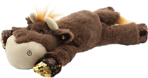 

Мягкая игрушка Bigga Корова лежачая 34 см с блестками 1 шт цвет в ассортименте