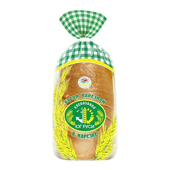 Батон Хлебозавод Юг Руси нарезной в нарезке 380 г