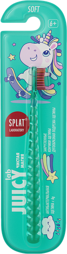 

Splat Juicy lab Магия единорога Зубная щетка мягкая для детей прозрачная цвет в ассортименте 1 шт.