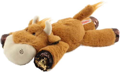 

Мягкая игрушка Bigga Корова лежачая 34 см с блестками 1 шт цвет в ассортименте