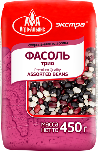 

Фасоль Агро-Альянс Экстра Трио 450 г
