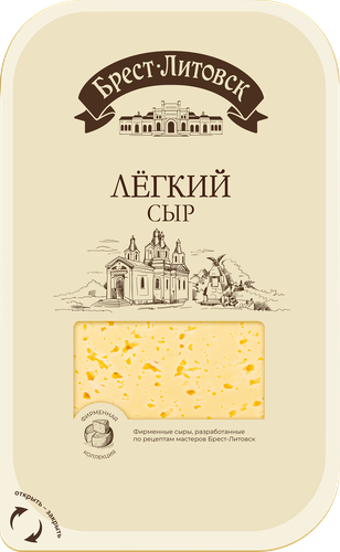 

Сыр Брест-Литовск полутвердый Легкий нарезка 35% 130 г