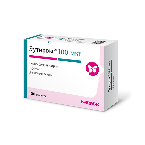 Эутирокс таблетки 100 мкг 100 шт