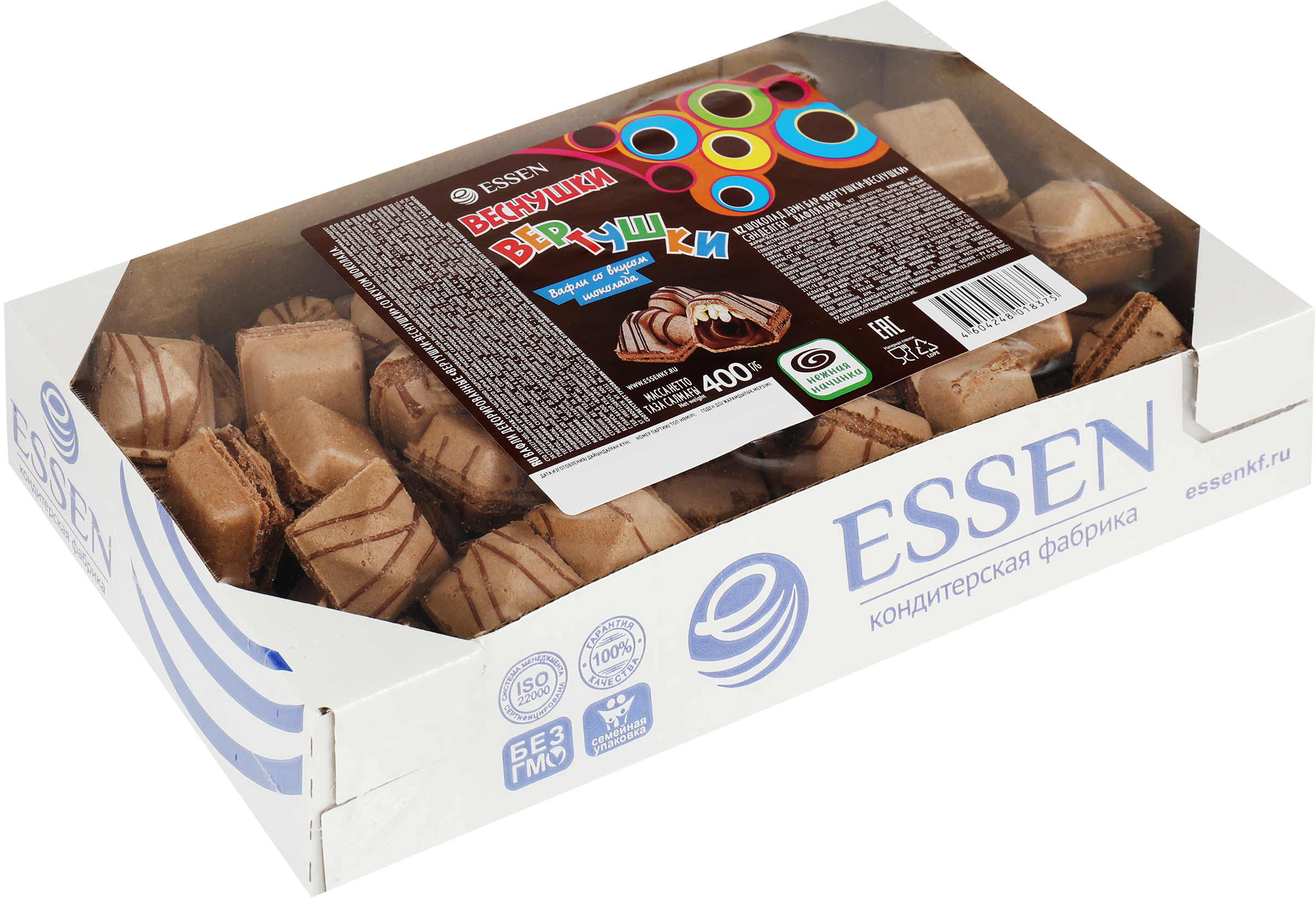 

Вафли Essen Вертушки-веснушки со вкусом шоколада 400 г