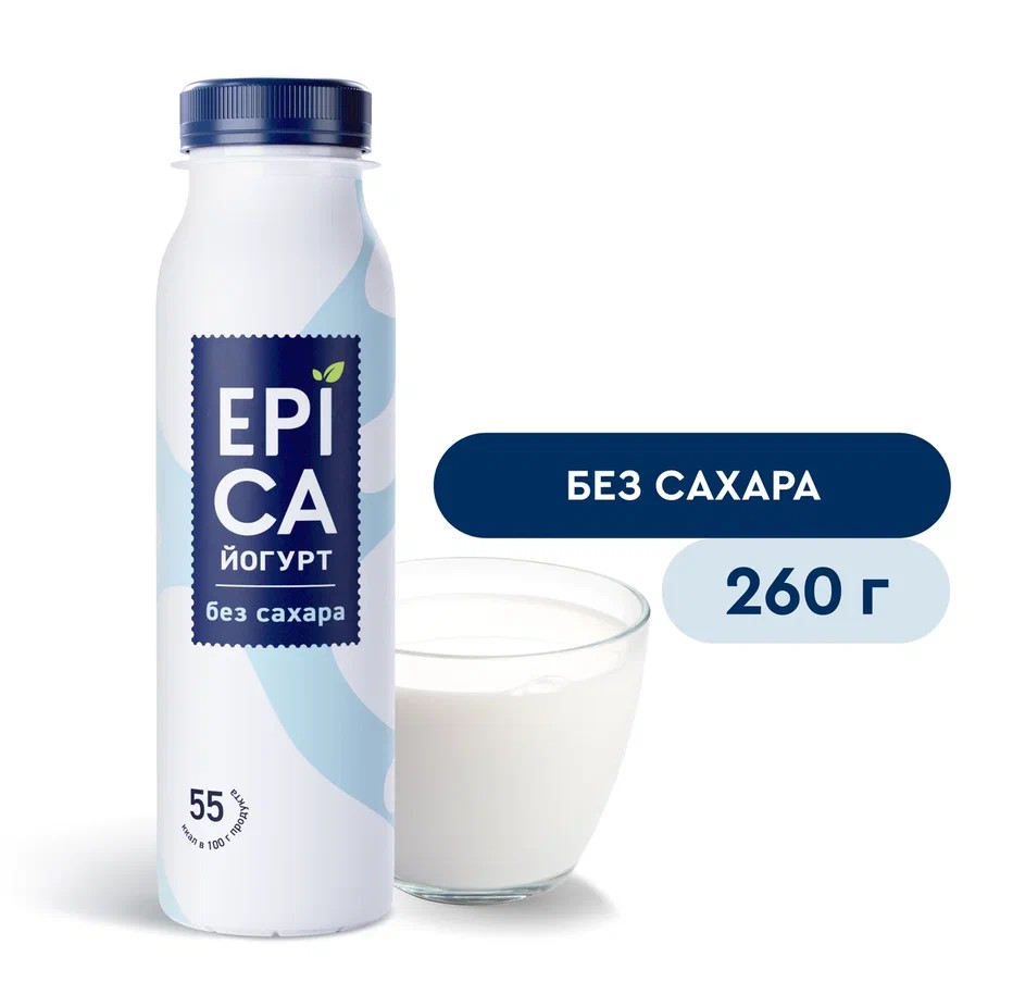 

Йогурт питьевой Epica натуральный 2.9% без сахара 260 г