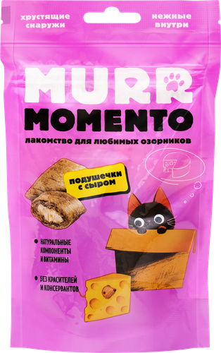 

Лакомство для кошек Murr Momento Подушечки с сыром 60 г
