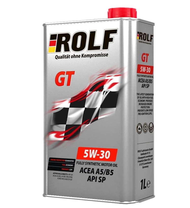

Моторное масло Rolf GT 5W-30 A5/B5 SL/CF (металл) 1 л