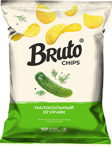 Чипсы картофельные Bruto Малосольный огурчик 120 г