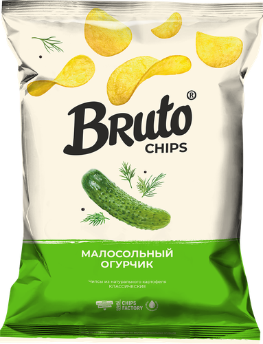 

Чипсы картофельные Bruto Малосольный огурчик 120 г