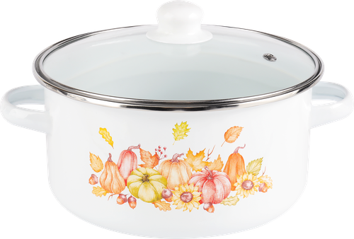 

Кастрюля HOMECLUB Enamel, деколь, в ассортименте, 3.7л