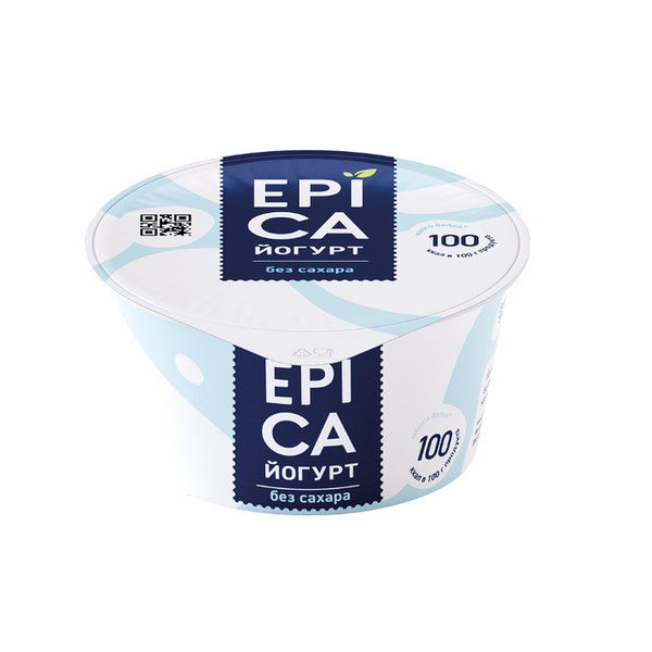 Йогурт натуральный Epica 6% без сахара, 130 г
