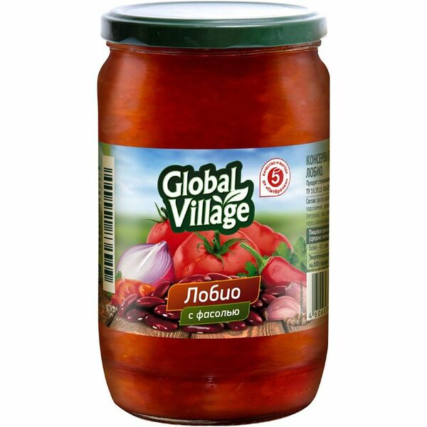 Лобио Global Village с фасолью 360 г