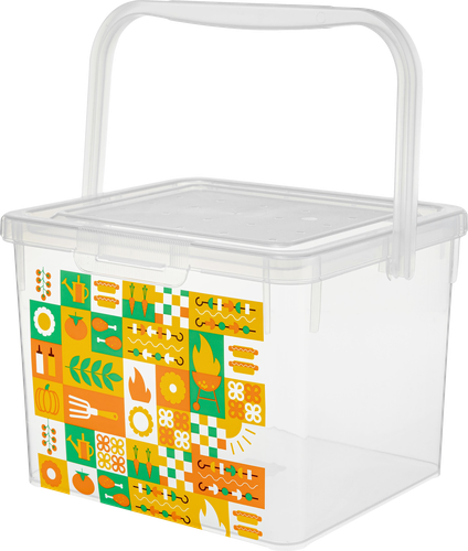 

Контейнер для шашлыка Phibo Пикник с декором 5.3 л