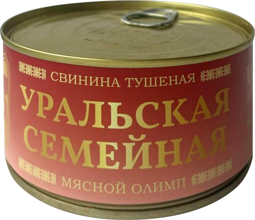 

Свинина тушеная Уральская Семейная высший сорт 325 г