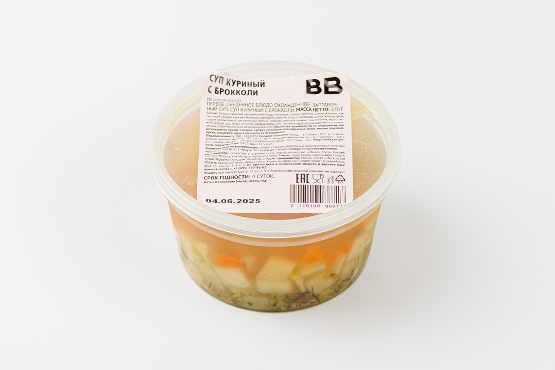 

Суп ВкусВилл куриный с брокколи 270 г