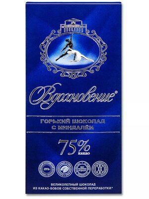 Шоколад Вдохновение Элит с миндалем 75% 90 г