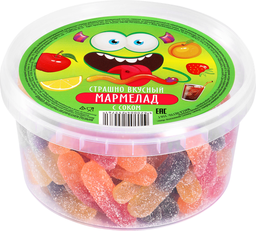 

Мармелад жевательный фигурный в форме червячков, 350 г