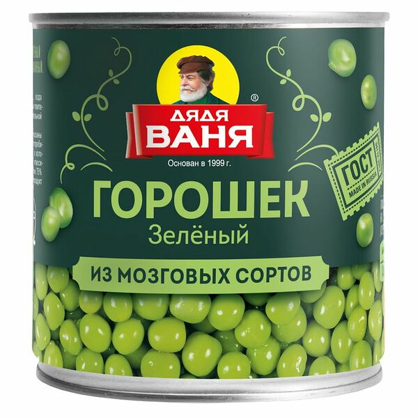 Горошек Дядя Ваня зелёный 400 г