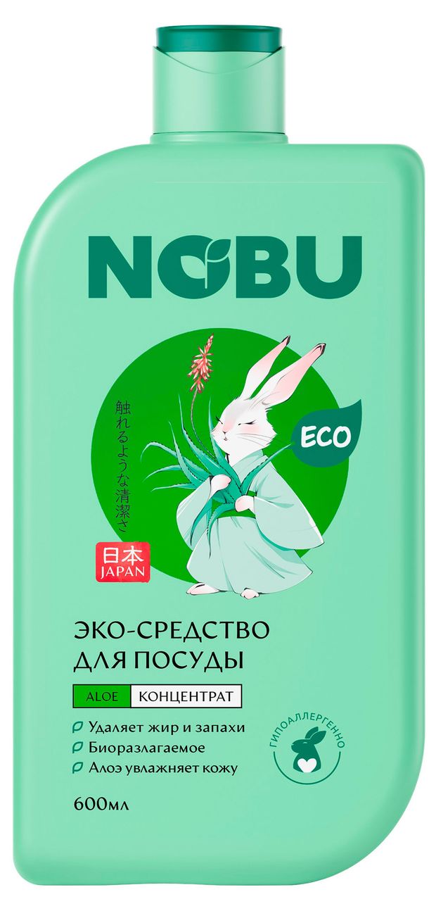 

Средство для мытья посуды Nobu Aloe биоразлагаемое концентрат 600 мл