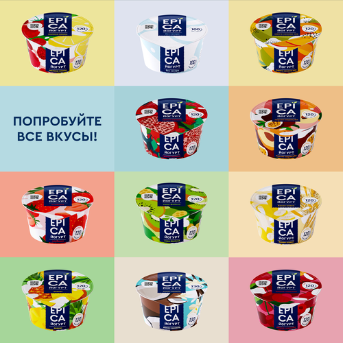 

Йогурт Epica Персик-Маракуйя 4.8% 130 г