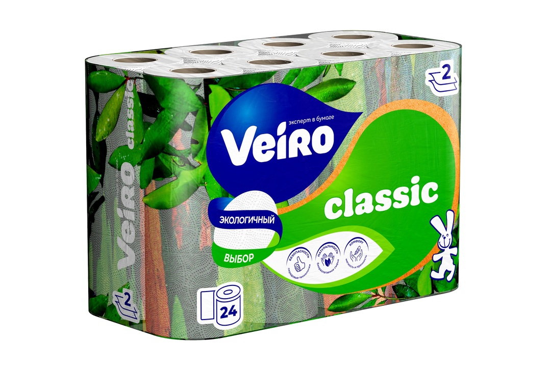 

Туалетная бумага Veiro Classic 2 слоя 24 шт.