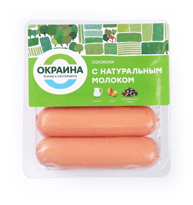 

Сосиски Окраина с натуральным молоком, 350г