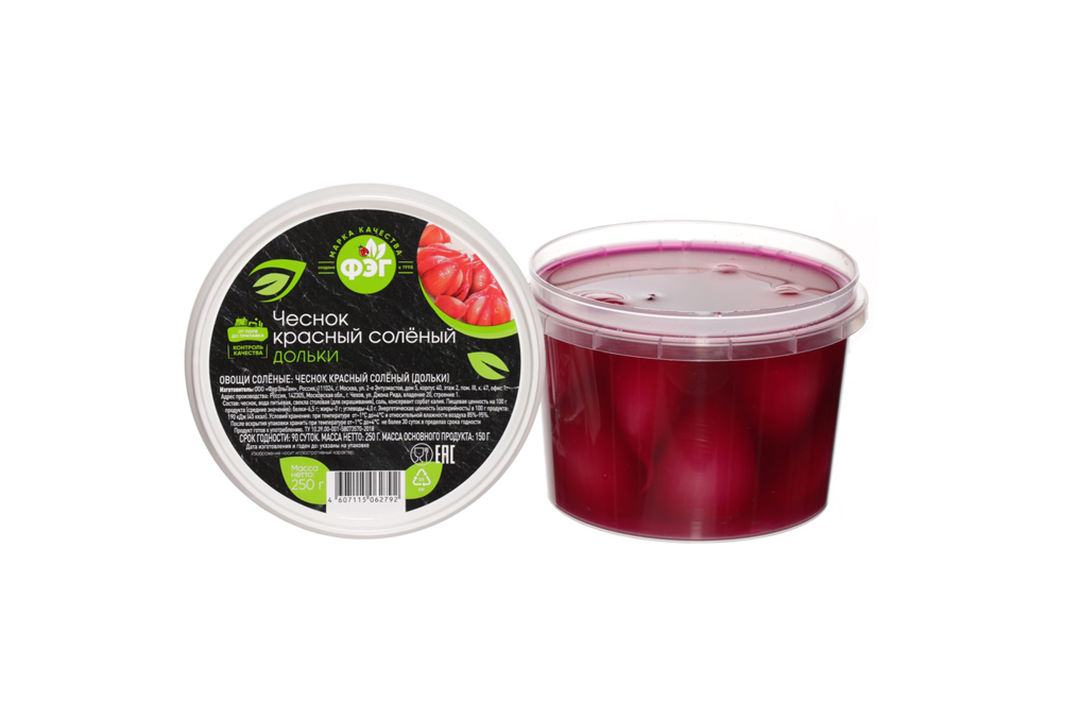 

Чеснок соленый ФЭГ красный дольки 250 г
